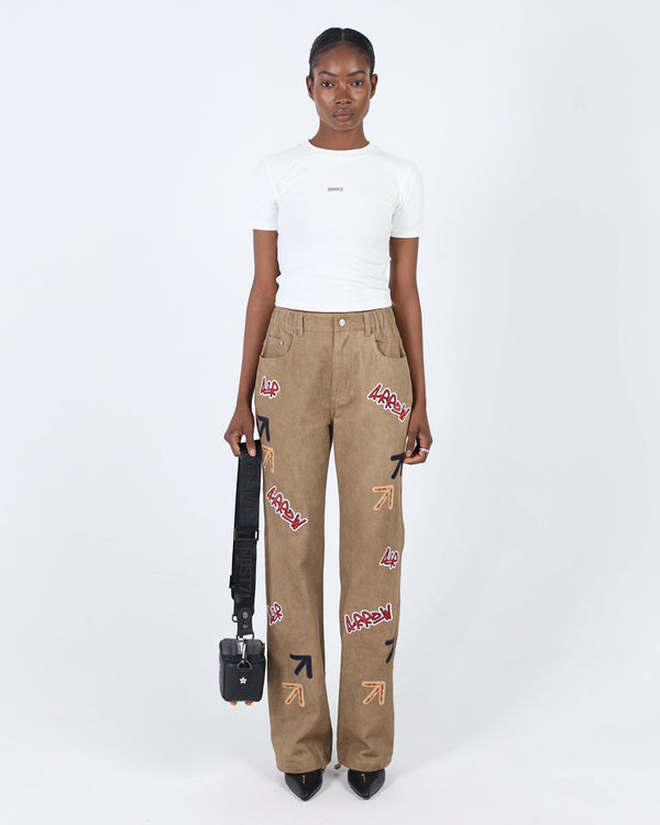 JEANS ARROW BEIGE DÉLAVÉ