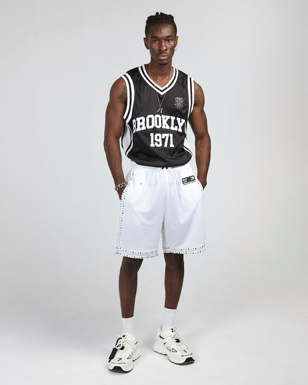 SHORTS JERSEY BASKETBALL WHITE