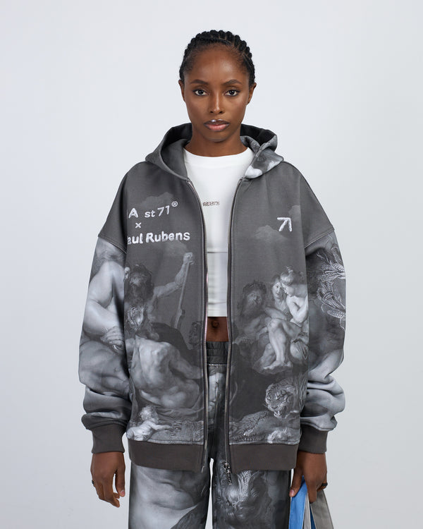 SWEAT À CAPUCHE ZIPPÉ ART UNION PAUL RUBENS GRIS