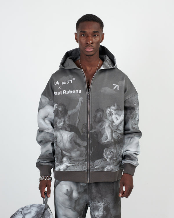 SWEAT À CAPUCHE ZIPPÉ ART UNION PAUL RUBENS GRIS