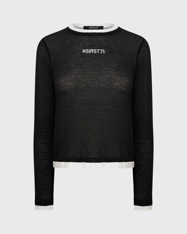 LONGSLEEVE DOUBLE LAYER BLACK