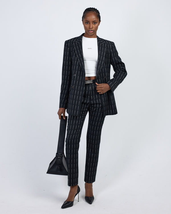 TROUSERS CL71 PATTERN LETTERS BLACK