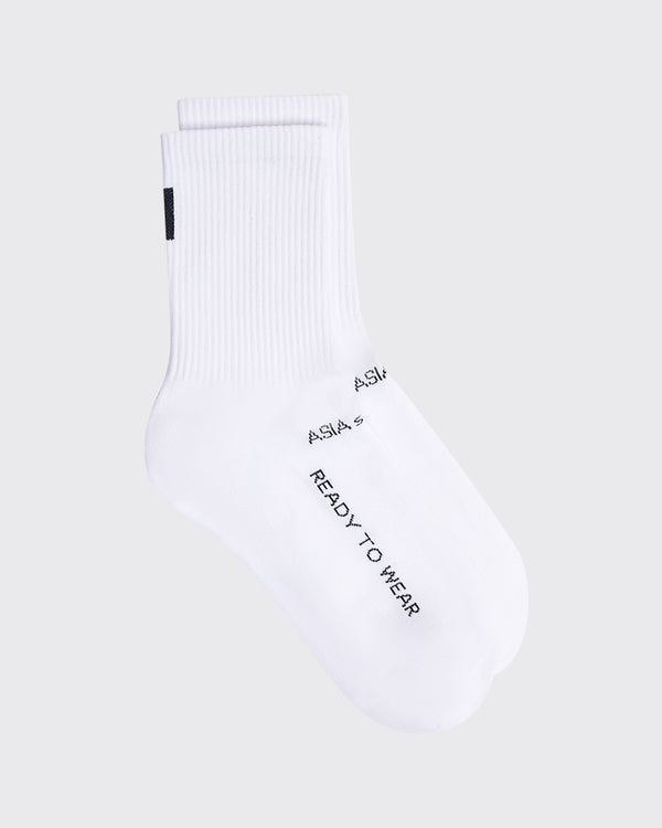 CHAUSSETTES LOGO NOIR SUR BLANC