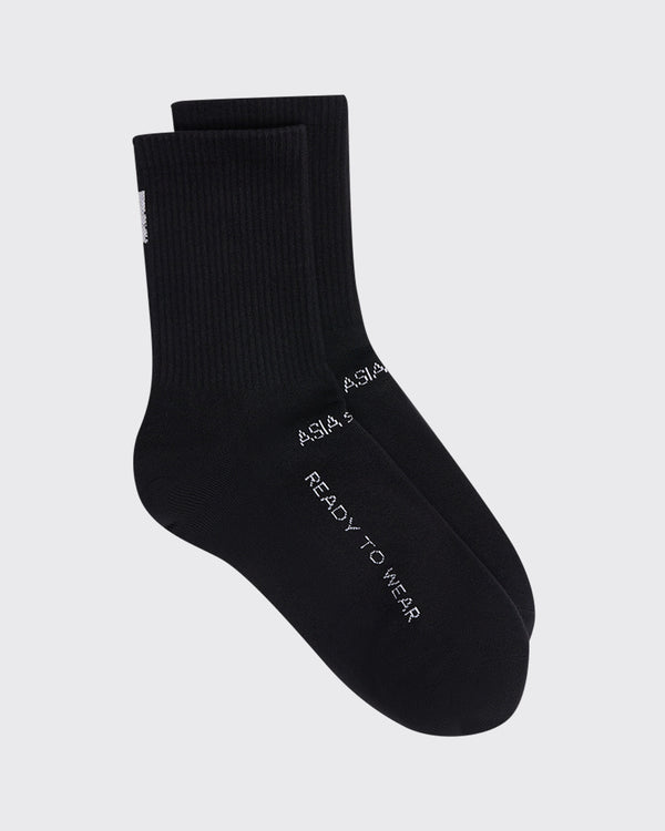 CHAUSSETTES LOGO BLANC SUR NOIR