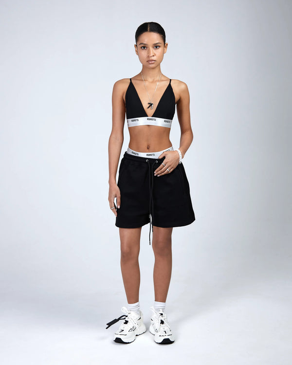 SHORTS EMBOSSED CROP 500 GR BLACK